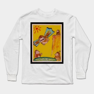 Ape Learns to Fly Long Sleeve T-Shirt